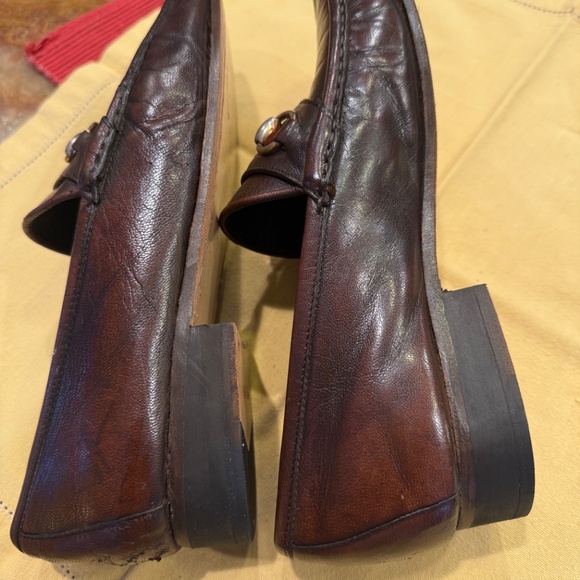 GUCCI MEN'S VINTAGE BROWN LEATHER HORSEBIT LOAFERS SIZE 10.5 - Picture 4 of 7
